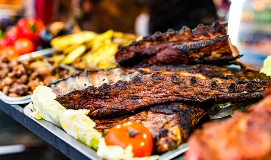 Street-style BBQ spread